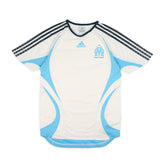 Adidas Marseill RetroTrikot in Weiß Blau Größe M